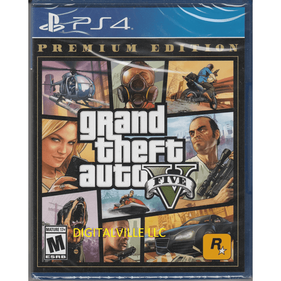 Grand Theft Auto V Premium Edition PlayStation 4 Brand New Factory Sealed GTA 5 US Version