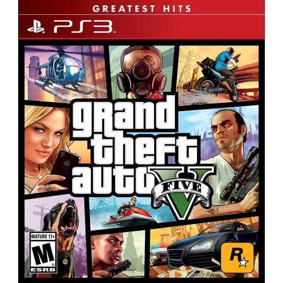 Restored Grand Theft Auto V Video Game for PlayStation 3, Sandbox Game, 1 Offline Player