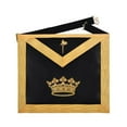 thumbnail image 1 of Grand Tiler of Solomon Apron – AMD Regalia with Gold Bullion Hand Embroidery, Adjustable Waist Belt, 1 of 5