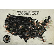 Grand Tour 4 Sports - MLB, NFL, NHL, NBA - Poster 24x16 inches