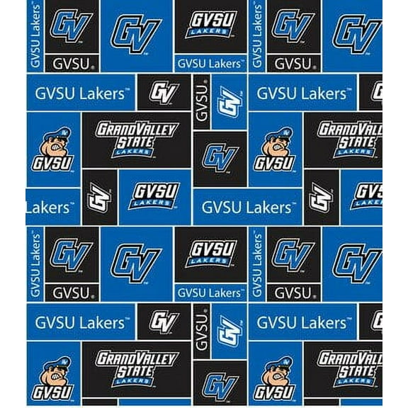 Grand Valley State Super Soft Fleece Classic Geometric Design-Sold by the Yard