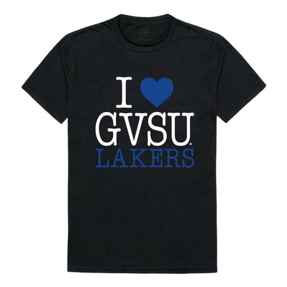 Grand Valley State University I Love T-Shirt, Black - Medium