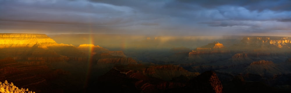 Grand View Point South of Grand Canyon Arizona Canvas Art - Panoramic Images (36 x 12)
