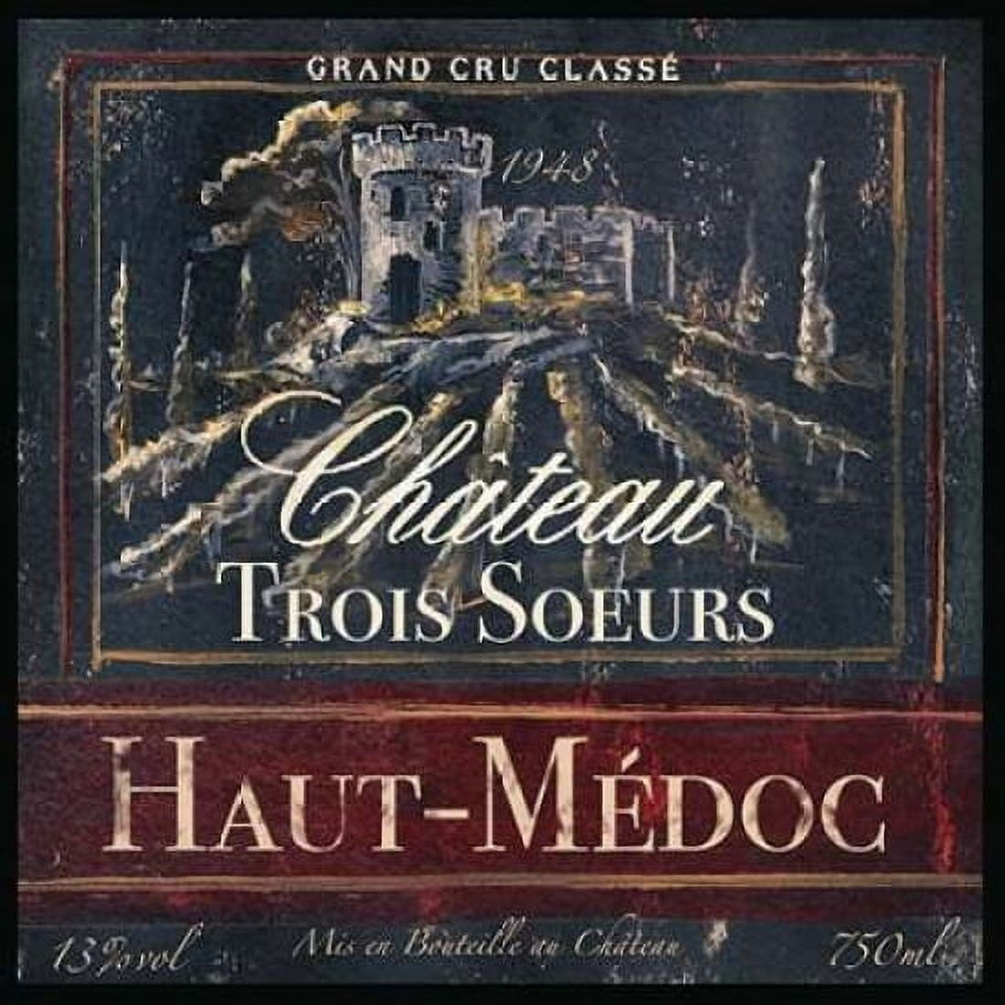 Grand Vin Wine Label I Canvas Art - Tre Sorelle Studios (24 x 24)