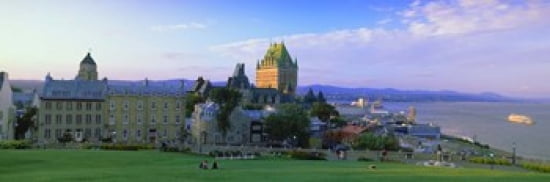 Grand hotel in a city Chateau Frontenac Hotel Quebec City Quebec Canada Canvas Art - Panoramic Images (36 x 12)