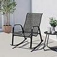 thumbnail image 1 of Grand patio Outdoor Mesh Sling Rocking Chair, Steel Rocker Chair Seating Outside for Front Porch, Garden, Patio, Backyard (Black&Grey Plaid 1PC), 1 of 6