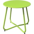 thumbnail image 1 of Grand patio Outdoor Side Table 18-inch Round End Table Accent Table for Bistro Balcony Apartment Lime Green, 1 of 14