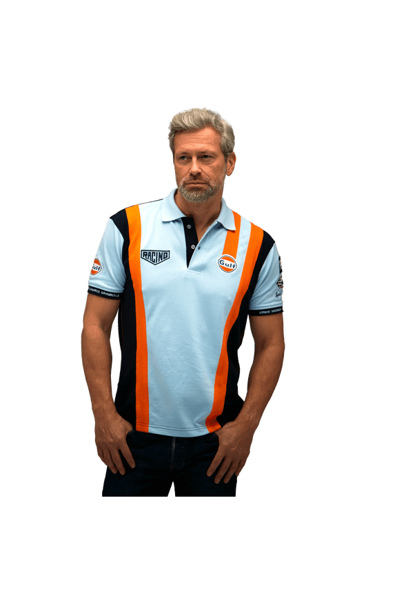 GrandPrix Originals Men's Gulf Racing Team Polo - Gulf Blue