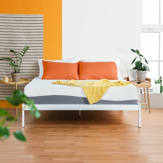 GrandRest 10'' Adult DreamGel,  Gel Infused for Comfort and Pressure Relief, CertiPUR-US Certified, Bed-in-a-Box, Queen Size, Grey/White Color