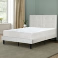 thumbnail image 1 of GrandRest 14" Faux Upholstered Leather Platform Bed, Light Gray, Full, 1 of 2