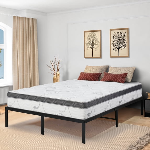 GrandRest 14 Inch Innovative Metal Platform Bed Frame, Twin