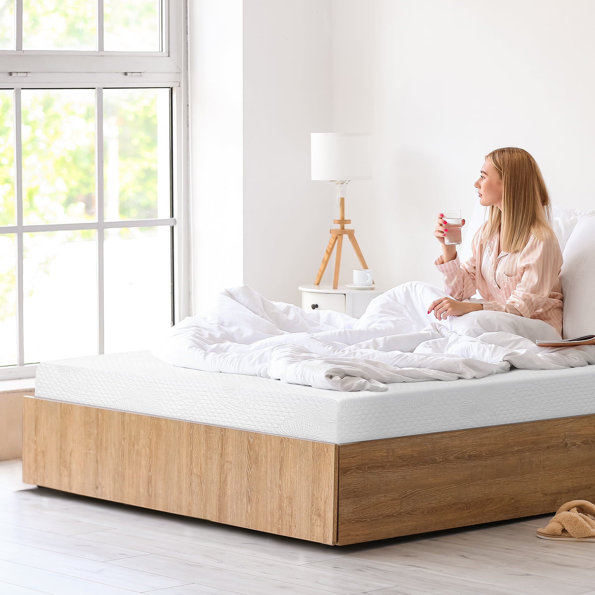 GrandRest 8'' Adult True Comfort Gel Memory Foam Mattress, Firm, Queen