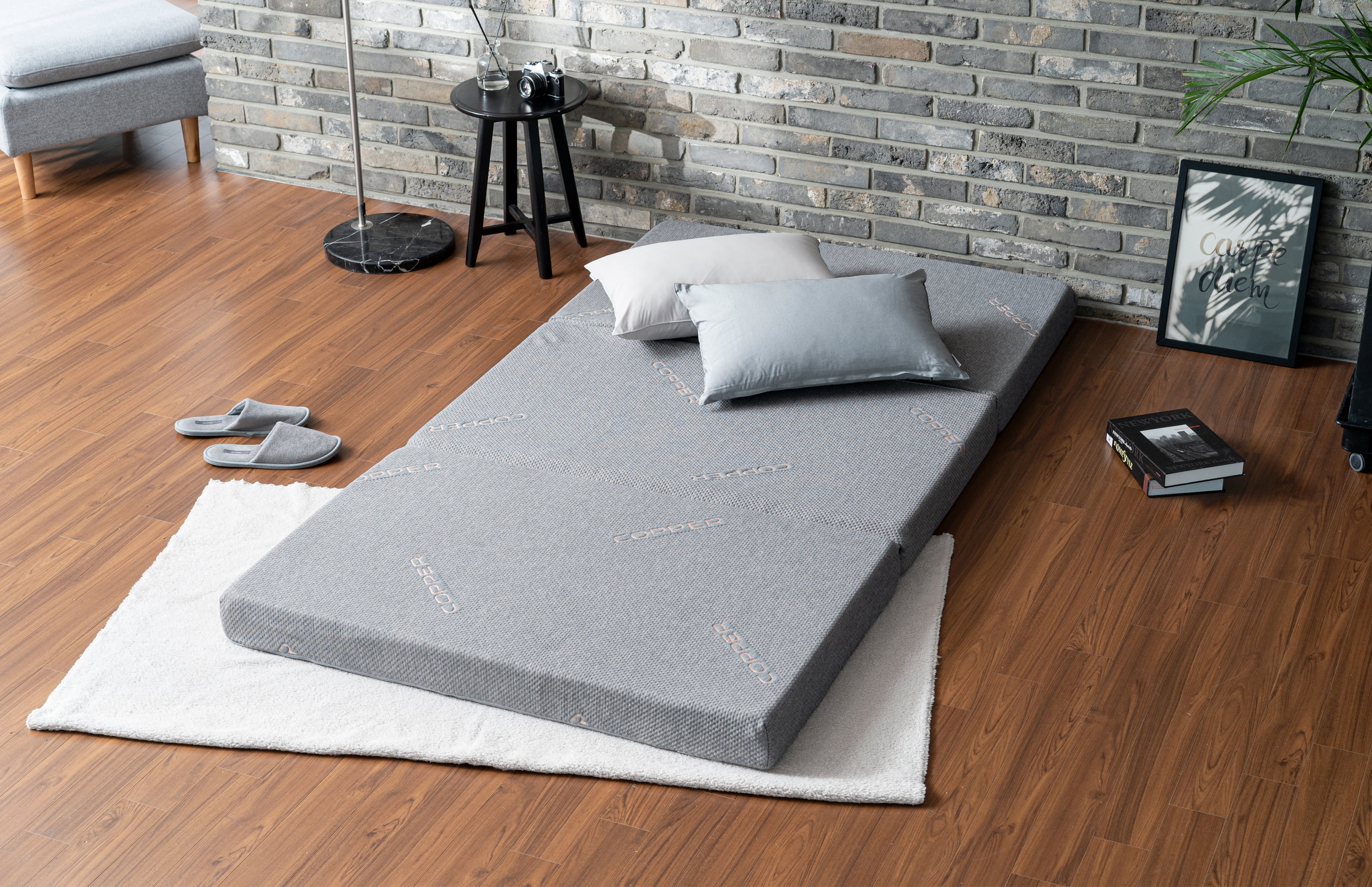 grandrest 4'' tri-fold memory foam mattress