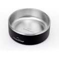 thumbnail image 1 of GrandTies  42oz Stainless Steel Dog Bowl | Engraved Reusable BPA-free Insulated Cat & Dog Bowls ( Midnight Black), 1 of 8