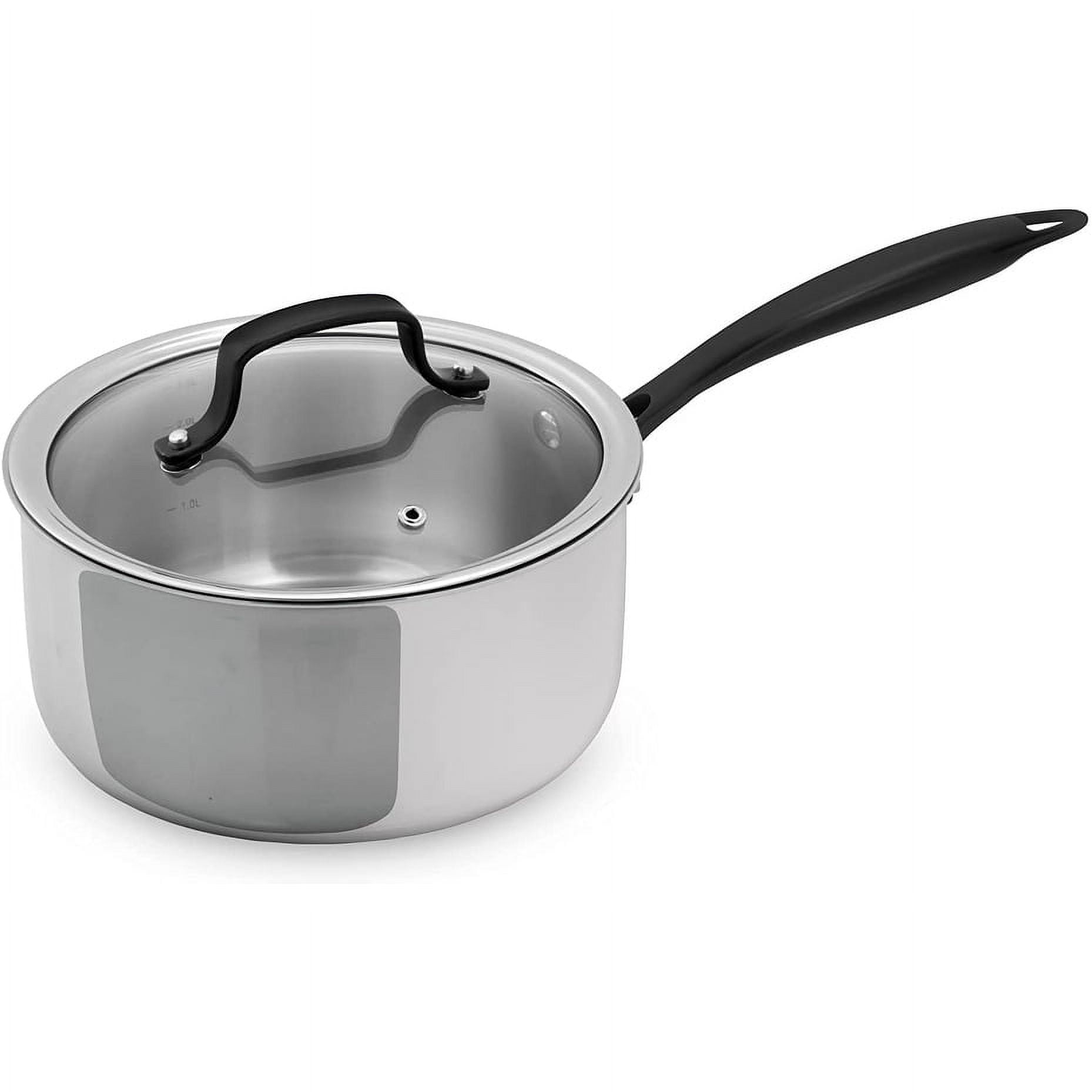 GrandTies FullClad TriPly 3 QT Stainless Steel Sauce pan with Lid