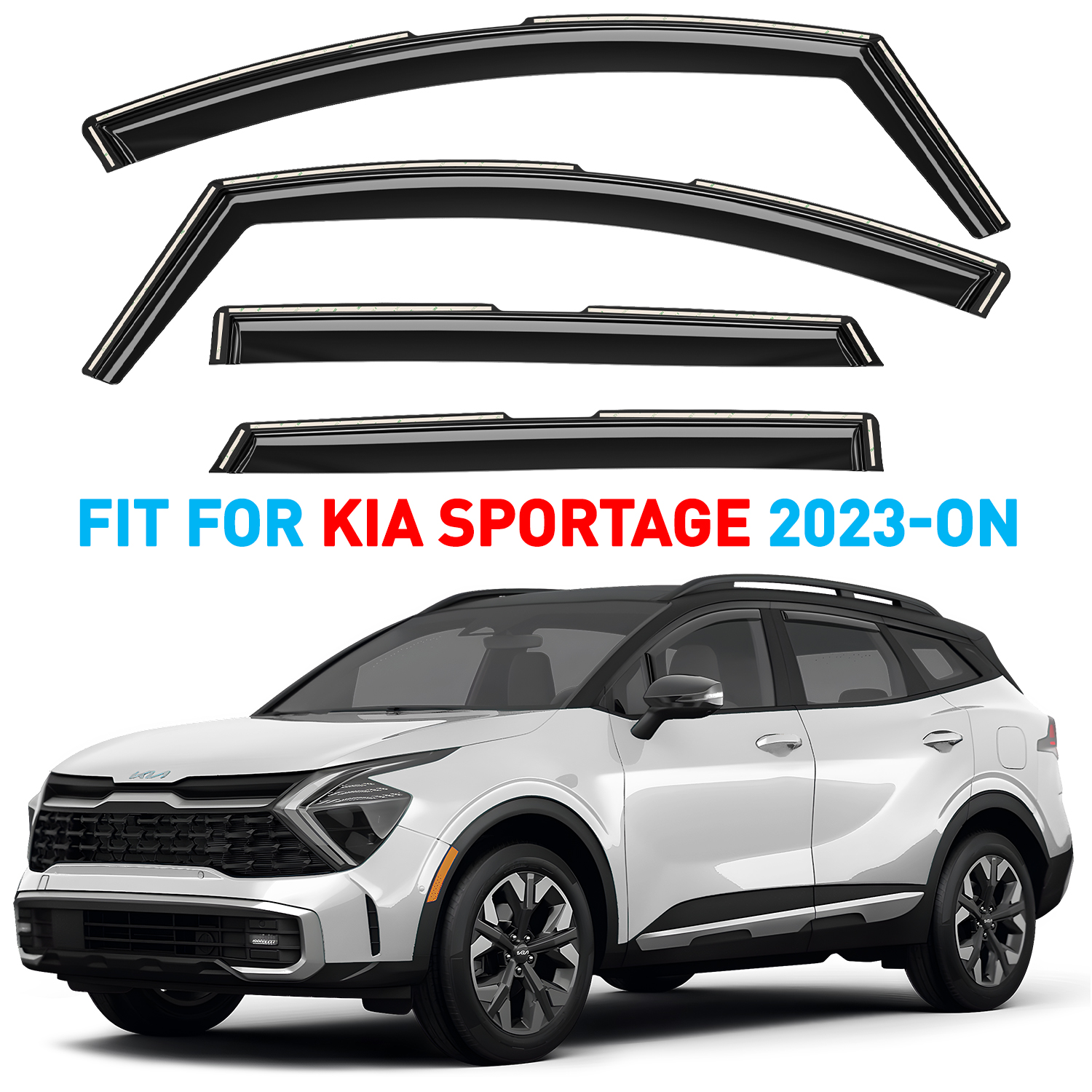 GrandWheel Co Smoke Tinted Inchannel Side Window Vent Visor Deflectors