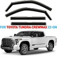 thumbnail image 1 of GrandWheel Co Window Deflectors Smoke Tinted In-Channel Side Window Vent Visor Deflectors Rain Guards Compatible with Toyota Tundra 2022-2025 CrewMax - 4pcs. GW0993, 1 of 9