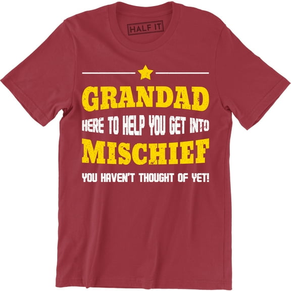 Grandad Mischief Funny joke grandfather fathers day Men's T-Shirt
