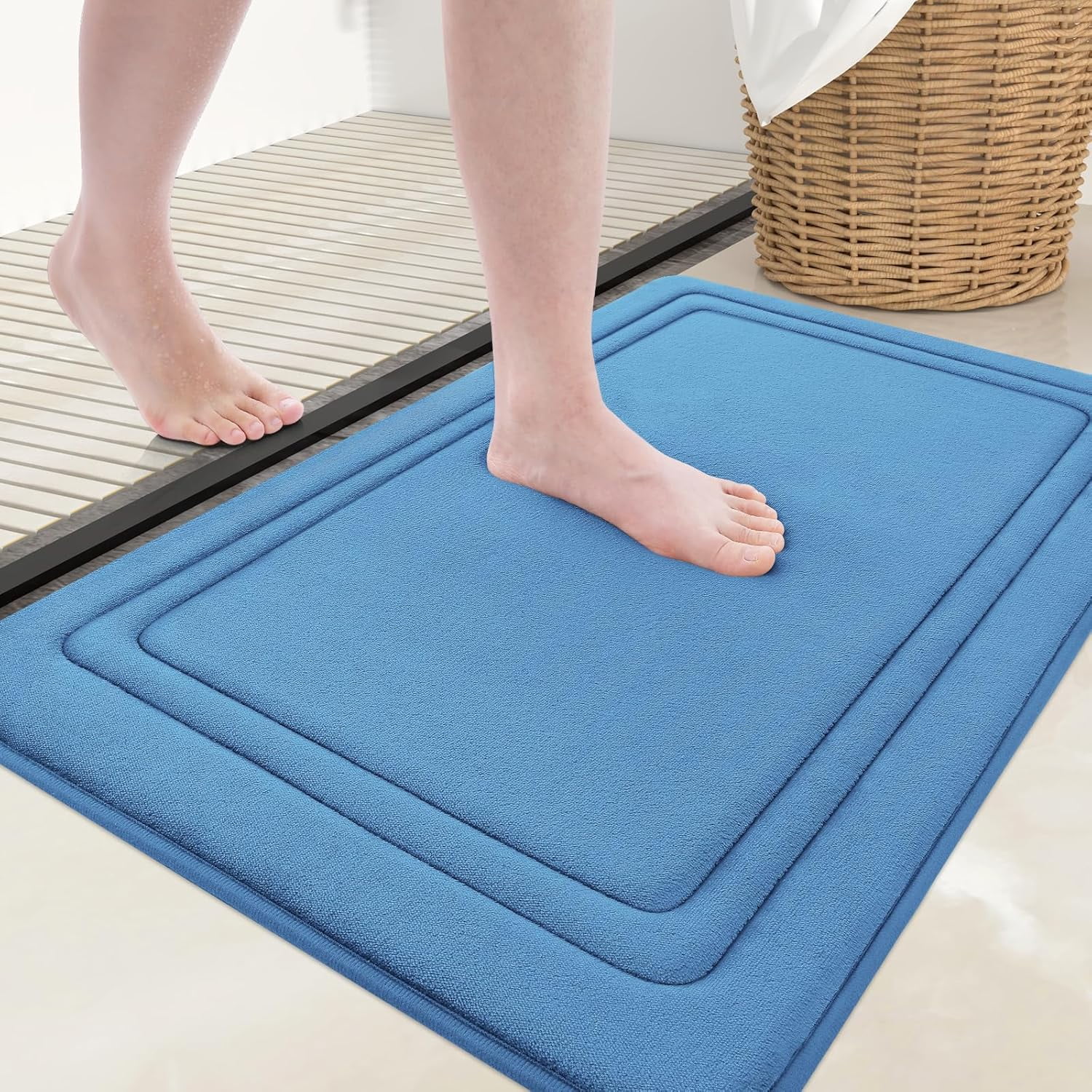 Grandaily Memory Foam Bath Mat Rug 24x16, Ultra Soft, NonSlip and