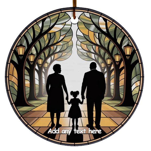 To My Grandaughter From Grandparent, Black Ceramic Ornament Personalized Ornament for Families, Parents & Kids, Custom Name Tree Decoration Christmas 2025