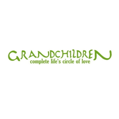 Grandchildren Complete Life's Circle of Love Vinyl Quote - Medium - Green Apple