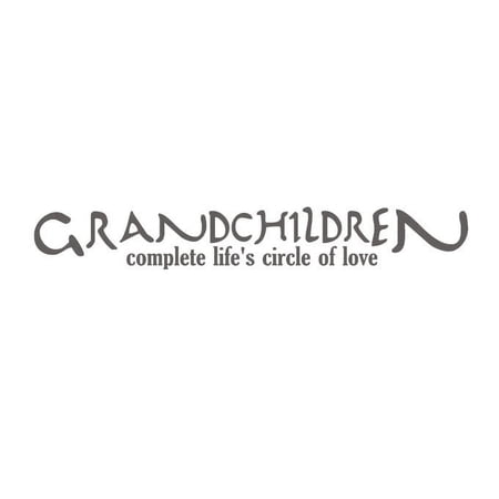 Grandchildren Complete Life's Circle of Love Vinyl Quote - Small - Clay