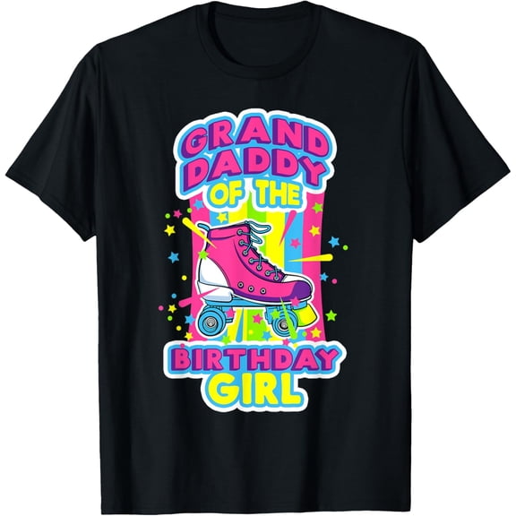 Granddaddy of the Birthday Girl Roller Skates Skating Party T-Shirt
