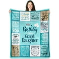 thumbnail image 1 of Granddaughter Birthday Gifts, Granddaughter Birthday Gifts from Grandma Grandpa Grandparents, Happy Birthday Gifts for Granddaughter, to My Granddaughter Birthday Throw Blanket 60"x50", 1 of 6