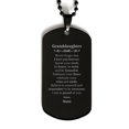 Granddaughter Black Dog Tag, Never that I love you forever