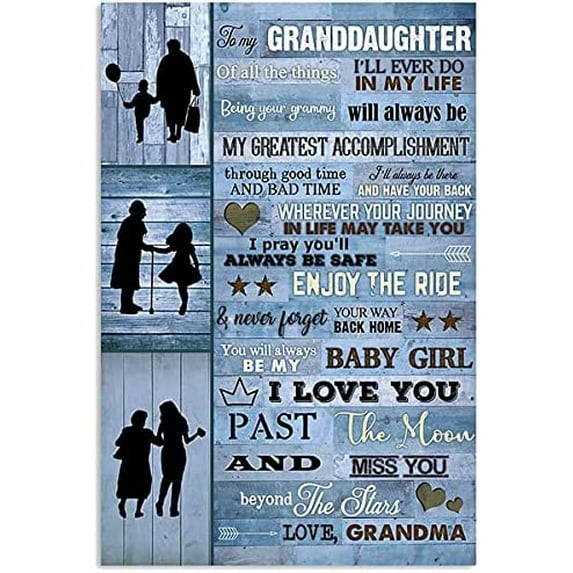 To My Granddaughter Diamond Painting Kits for Adults,I Pray You'Ll Always Be Safe 5D Diamond Art Kits for Adults Beginners Enjoy The Ride Full Drill Diamond Gem Art for Home Decor 18X25 Inch