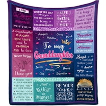 Granddaughter Gifts Blanket 50"x60", Granddaughter Gifts From Grandma, Granddaughter Gifts From Grandparents, Gifts For Granddaughter, Birthday Graduation Gifts For Granddaughter Throw Blankets
