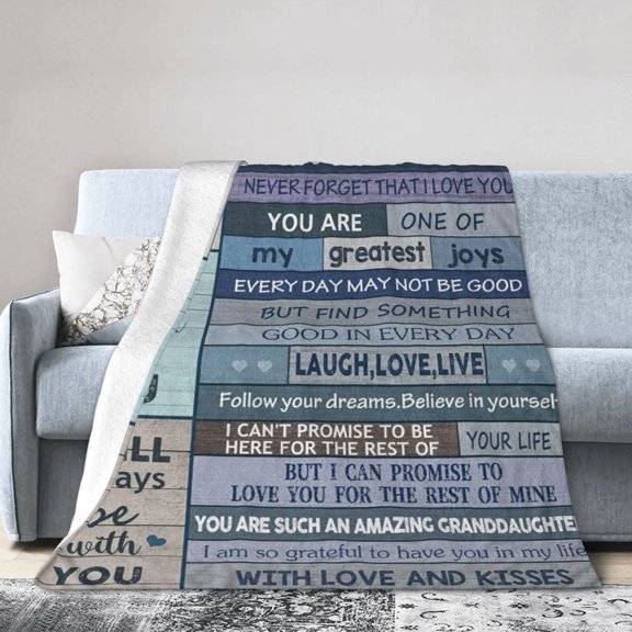 Granddaughter Gifts from Grandma Blanket , Granddaughter Gifts Throw Blanket, Gifts for Granddaughter Blankets Throws, Granddaughter Gift Ideas for Birthday Graduation Christmas 50x40
