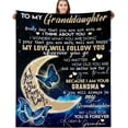 thumbnail image 1 of Granddaughter Gifts from Grandma, Granddaughter Blanket \u201c50"x60"\u201d to Keep Warm, Granddaughter Gifts, to My Granddaughter Blanket from Grandma for Birthday Graduation, 1 of 6