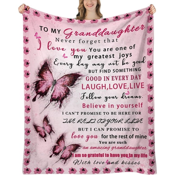 Granddaughter Gifts from Grandma, Granddaughter Gifts, Gifts for Granddaughter, Graduation Gifts for Granddaughter, Granddaughter Gifts for Birthday, Christmas, Granddaughter Blanket