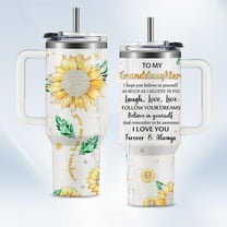 Granddaughter Gifts from Grandma Grandpa - Stainless Steel 40Oz Granddaughter Cups Tumbler - Great Granddaughter Gifts, Mothers Day Birthday Graduation Gifts for Granddaught Coffee Mugs