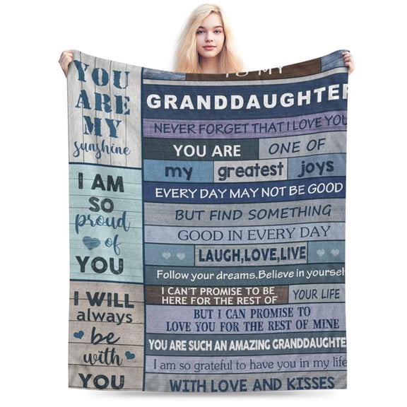 Granddaughter Gifts from Grandma Blanket , Granddaughter Gifts Throw Blanket 50x40