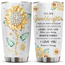 Granddaughter Gifts from Grandma/Grandpa Tumblers 20oz - Birthday Christmas Graduation Gifts for Granddaughter - Best Gift Ideas for Granddaughters