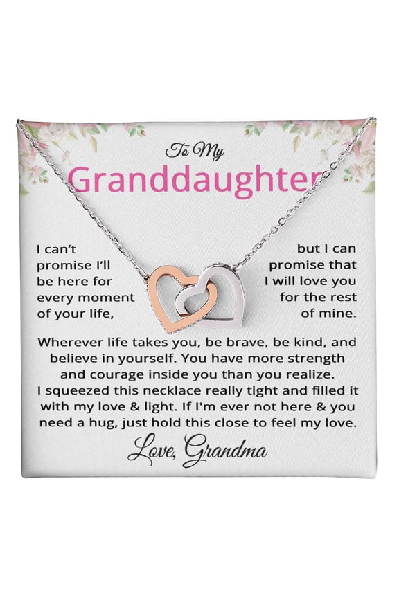 Granddaughter Gifts from Grandma - To My Granddaughter Necklace from Grandmother Title: 14k White Gold Finish, Box Choice: Standard Box