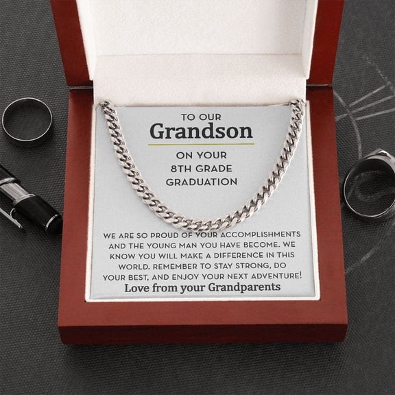 Granddaughter Graduation Necklace Forever Love Jewelry High School or College Graduate, White Forever Love Necklace