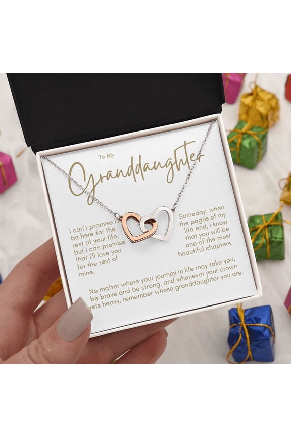 Granddaughter , Granddaughter Necklace, from Grandfather, Granddaughter Birthday , Granddaughter from Grandma, Multi Interlocking Heart Necklace