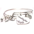 thumbnail image 1 of Granddaughter Heart Expandable Bangle Bracelet Set, Fits 7.5 wrist, Exclusive, 1 of 1
