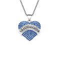 thumbnail image 1 of Granddaughter Necklace for Women by Ginger Lyne CZ Heart Pendant White Gold Plated, 1 of 5