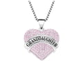 thumbnail image 1 of Granddaughter Necklace for Women by Ginger Lyne CZ Heart Pendant White Gold Plated, 1 of 6