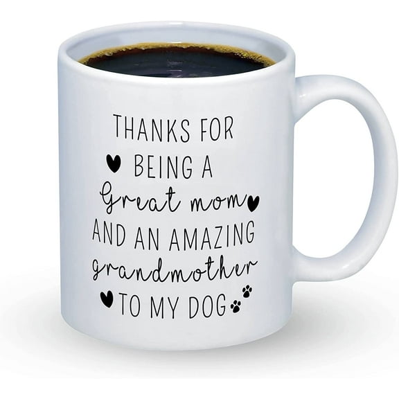 Granddog Gifts, Fur Grandma Gift, Dog Grandparents Coffee Mugs, Dog Grandma Mug, Grandmother Cup, Mothers Day Cups From Dog Mom Daughter To Mother, Son Dogs Dad Granddogs Presents For Granny Birthday