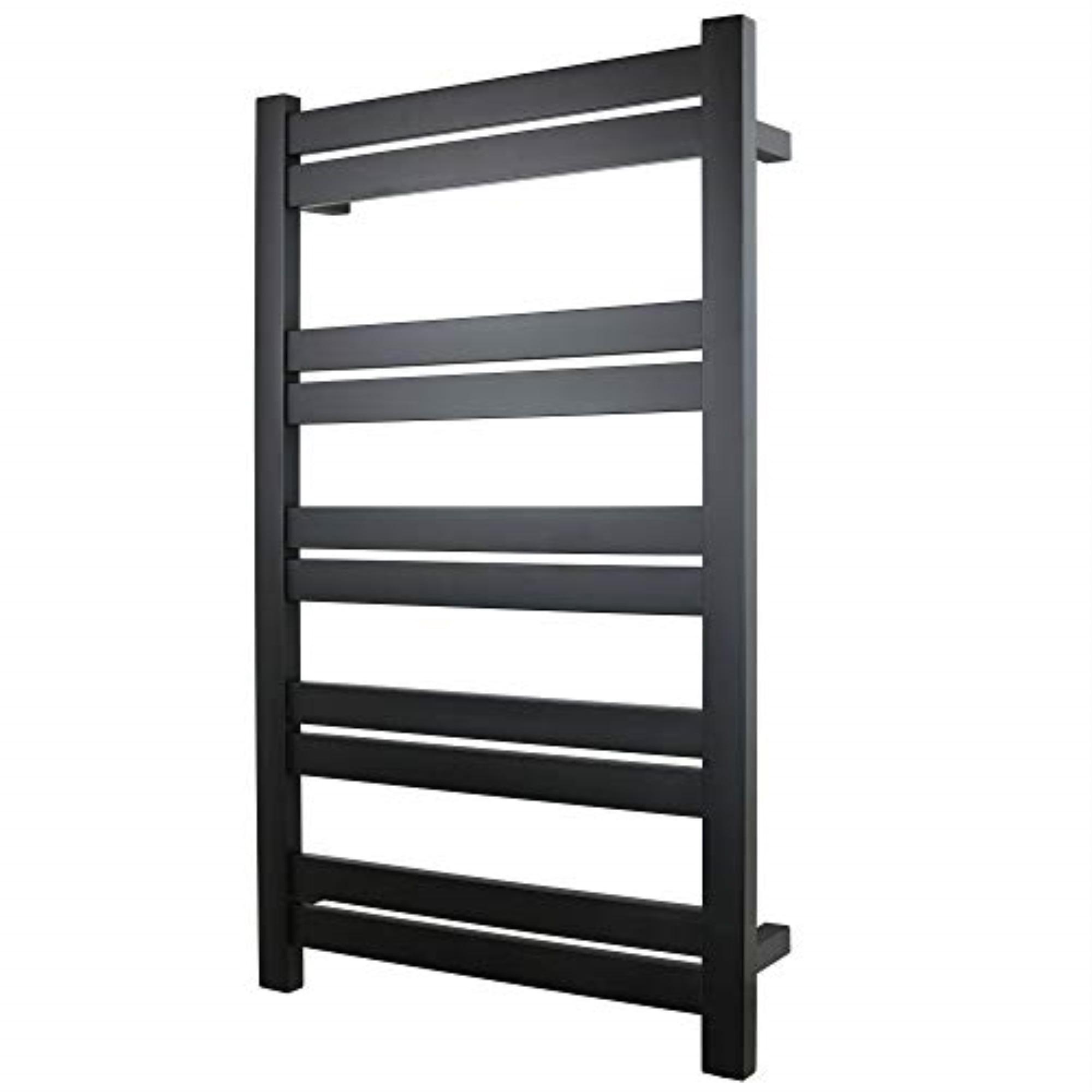 Grande 10-Bar Black Stainless Steel Wall-Mounted Towel Warmer