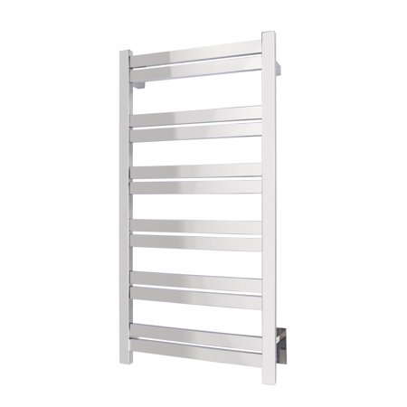 Heated Towel Warmer for Bathroom - Polished Stainless Steel Towel Warmer Rack, Wall-Mounted Heated Towel Rack and Dryer with 12 Bars, Hardwired Electric Bath Towel Heater 120V, Grande