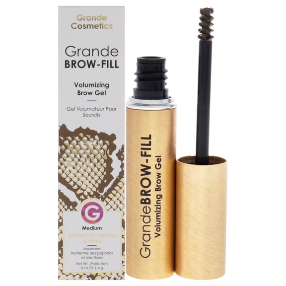 Grande Cosmetics GrandeBROW-FILL Volumizing Brow Gel - Medium , 0.14 oz Eyebrow Gel