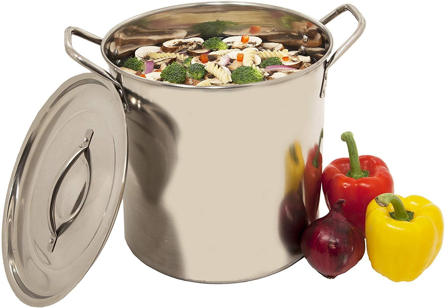 Walchoice 12 Quart 18/10 Stainless Steel Stockpot with Glass Lid, Extra  Large Soup Pot Cookware with Measuring Markings for Cooking Simmering  Stewing