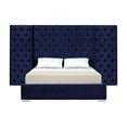 thumbnail image 1 of Grande Navy Velvet King Bed-Color:Navy Velvet,Style:Contemporary, 1 of 6