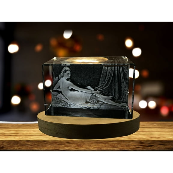 Grande Odalisque 3D Engraved Crystal Decor